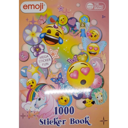 Książka z naklejkami EMOJI Mocnych naklejek z motywem buźki A4 1000 sztuk