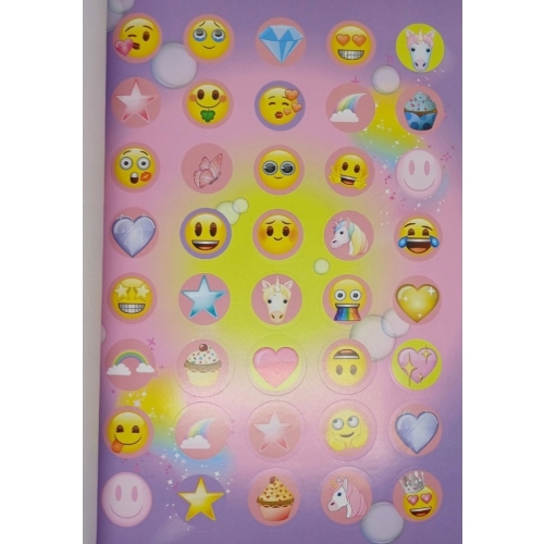 Książka z naklejkami EMOJI Mocnych naklejek z motywem buźki A4 1000 sztuk