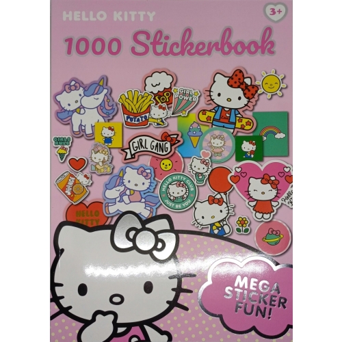 Książka z naklejkami zeszyt HELLO KITTY 1000 sztuk Mocnych naklejek A4