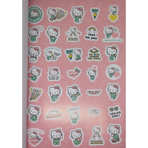 Książka z naklejkami zeszyt HELLO KITTY 1000 sztuk Mocnych naklejek A4