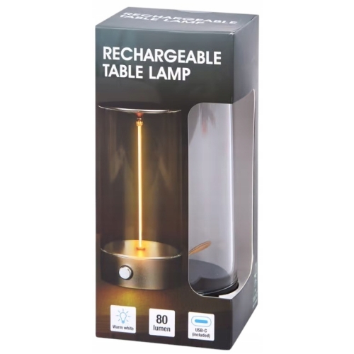 LAMPA AKUMULATOROWA LED ŻARNIKOWA ŚCIEMNIALNA STOŁOWA DEKORACYJNA 80 Lm