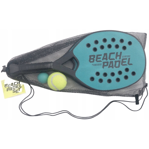 SOLIDNY ZESTAW DO PADLA TENIS PLAŻOWY PIŁKA WOREK 2 x MOCNE RAKIETY ŻÓŁTE