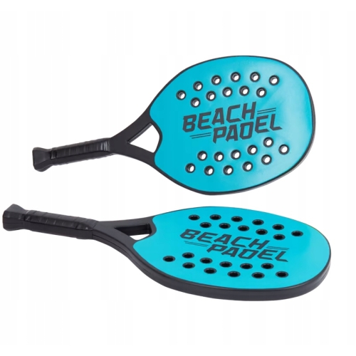 SOLIDNY ZESTAW DO PADLA TENIS PLAŻOWY PIŁKA WOREK 2 x MOCNE RAKIETY BLUE