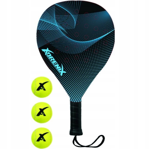 Profesjonalna Rakieta Andrenix PADL tenis plażowy +3 piłki zestaw błękitna