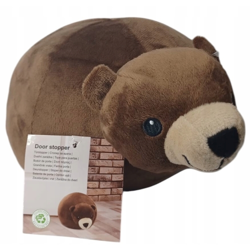 Stoper do drzwi klin odbojnik wolnostojący maskotka kula SZARY SŁOŃ 1kg