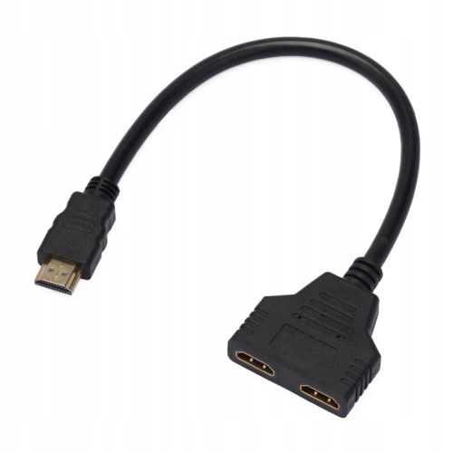 Rozdzielacz Rozgałęźnik Splitter HDMI 1x2 FULL HD 31 CM CANAL+ WIFIBOX NC+