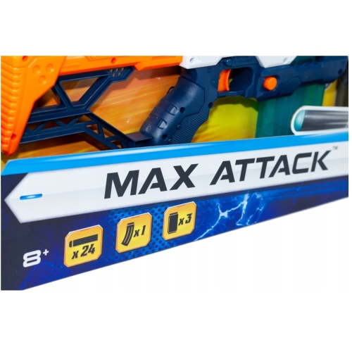 WYRZUTNIA PISTOLET X SHOT MAX ATTACK 24 STRZAŁKI !