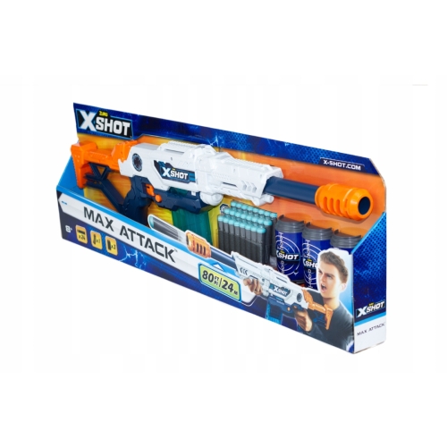 WYRZUTNIA PISTOLET X SHOT MAX ATTACK 24 STRZAŁKI !