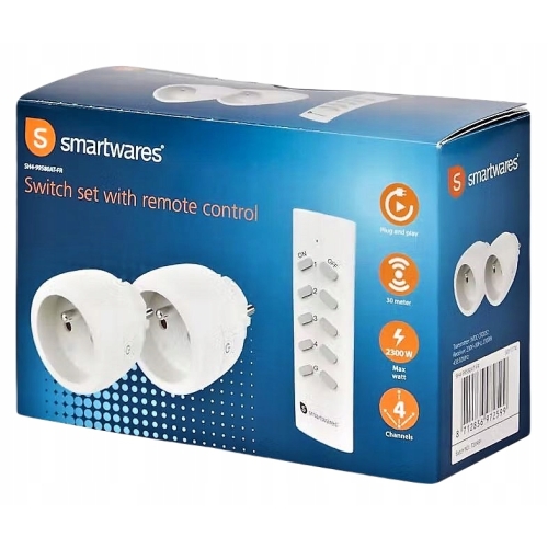 Gniazda Smartwares SH4-90268FR zdalnie sterowane 2300w 3 sztuki białe