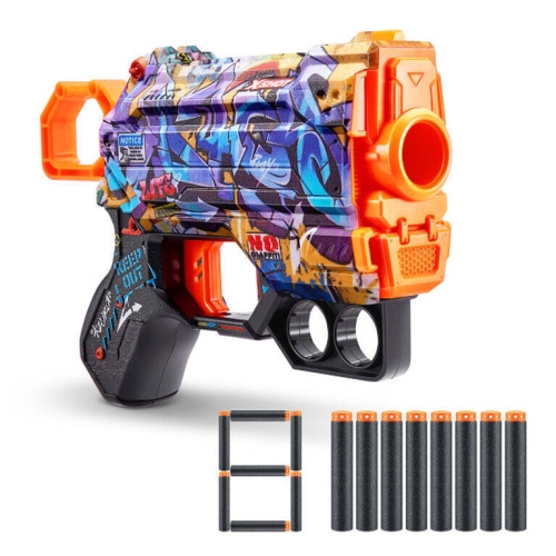 Pistolet Strzałki Wyrzutnia Zuru X-shot SKINS MENACE Game Over 8 strzałów