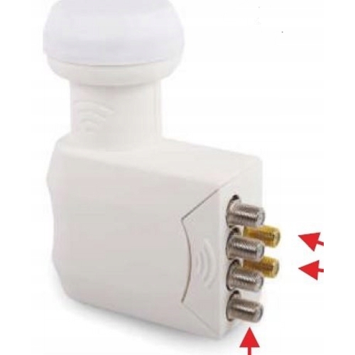 Konwerter satelitarny Spacetronik SPL-WB2Q4 Wideband + Quad 6 wyjść sat