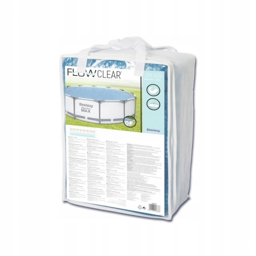POKRYWA SOLARNA FOLIA NA BASEN OGRODOWY PLANDEKA 366 cm BESTWAY 58242