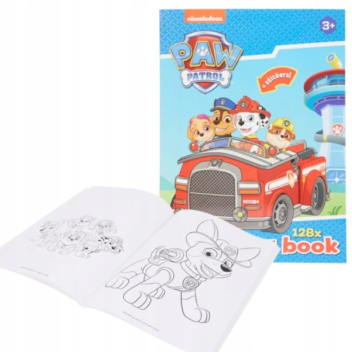 Kolorowanka malowanka Psi Patrol PAW PATROL NICKELODEON 128 str Naklejki N