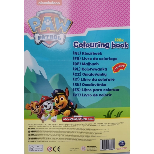 Kolorowanka malowanka Psi Patrol PAW PATROL NICKELODEON 128 str Naklejki Ż