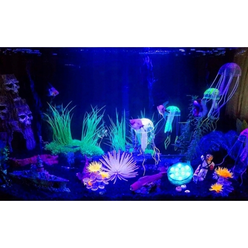 OŚWIETLENIE BASENU LAMPKI DO AKWARIUM 2 SZT WODOODPORNE IPX8 LED PILOT RGB