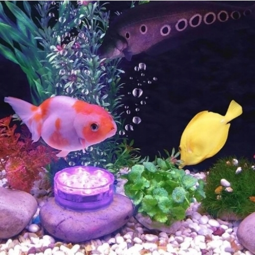 OŚWIETLENIE BASENU LAMPKI DO AKWARIUM 2 SZT WODOODPORNE IPX8 LED PILOT RGB