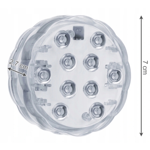 OŚWIETLENIE BASENU LAMPKI DO AKWARIUM 2 SZT WODOODPORNE IPX8 LED PILOT RGB
