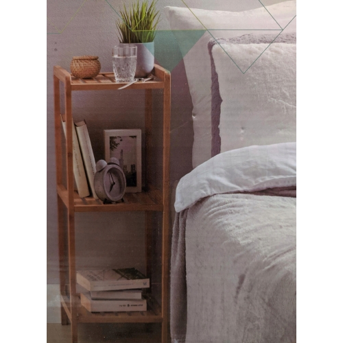 BAMBUSOWY REGAŁ SZAFKA STOJĄCA 3 PÓŁKI ŁAZIENKA KUCHNIA KORYTARZ 75x33x33cm