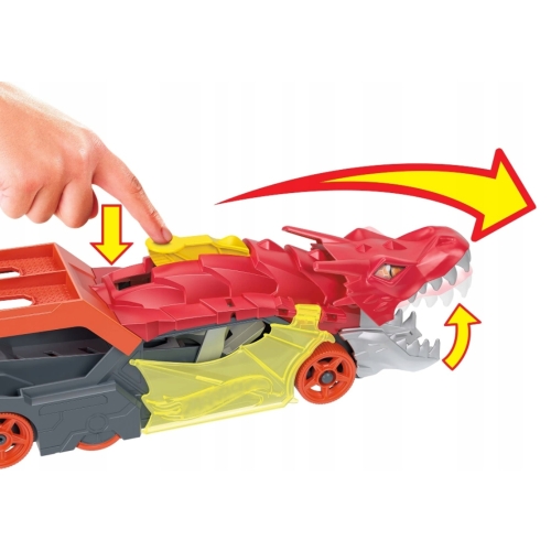 Hot Wheels Auto Smok Transporter Wyrzutnia Dragon Ciężarówka CITY GTK42 386
