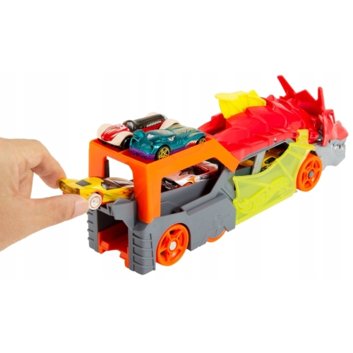 Hot Wheels Auto Smok Transporter Wyrzutnia Dragon Ciężarówka CITY GTK42 386