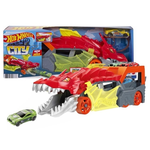 Hot Wheels Auto Smok Transporter Wyrzutnia Dragon Ciężarówka CITY GTK42 386