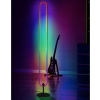 LAMPA PODŁOGOWA GAMINGOWA IMPREZOWA W RYTM MUZYKI DISKO LED RGB 105cm PILOT