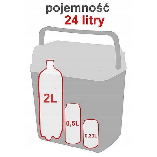 Lodówka turystyczna pasywna na wkłady 24 L 39 x 24 NIEBIESKA DUŻA Z RĄCZKĄ