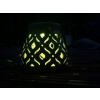 LAMPION SOLARNY CERAMICZNY LATARENKA LAMPKA SOLARNA OGRODOWA KWADRACIKI