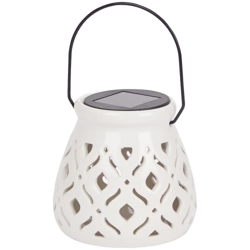 LAMPION SOLARNY CERAMICZNY LATARENKA LAMPKA SOLARNA OGRODOWA KWADRACIKI