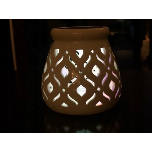 LAMPION SOLARNY CERAMICZNY LATARENKA LAMPKA SOLARNA OGRODOWA KWADRACIKI