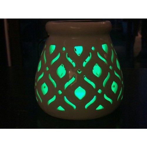 LAMPION SOLARNY CERAMICZNY LATARENKA LAMPKA SOLARNA OGRODOWA KWADRACIKI