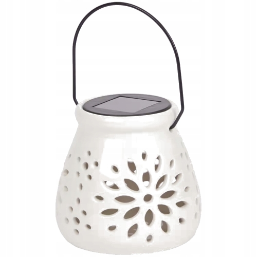 LAMPION SOLARNY CERAMICZNY LATARENKA LAMPKA SOLARNA OGRODOWA KWADRACIKI