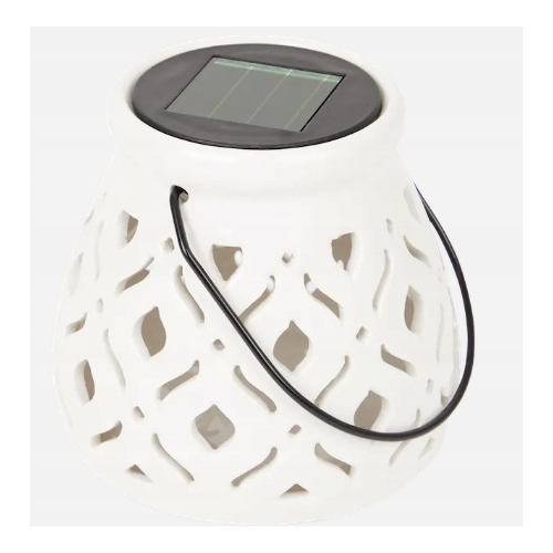 LAMPION SOLARNY CERAMICZNY LATARENKA LAMPKA SOLARNA OGRODOWA KWADRACIKI