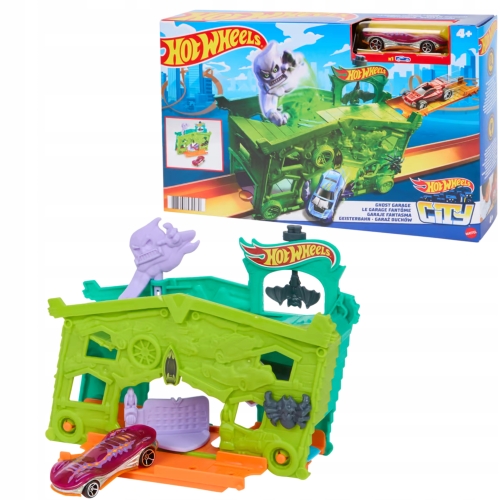 Kreatywny Zestaw tor wyścigowy Hot-wheels 2 Samochodziki auta Garaż duchów