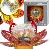 Lampka ogrodowa Solar czujnik zmierzchu szkło metal 17 x 9,5 multikolor red