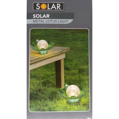 Lampka ogrodowa Solar czujnik zmierzchu szkło metal 17 x 9,5 multikolor N