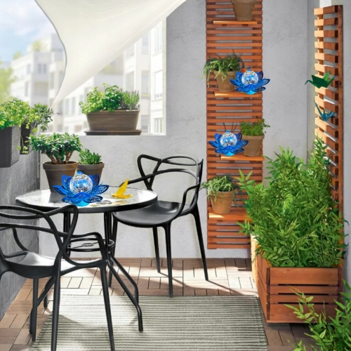 Lampka ogrodowa Solar czujnik zmierzchu szkło metal 17 x 9,5 multikolor N