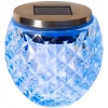 Lampa solarna szklana kula led ogrodowa stojąca zewnętrzna 10 cm KWADRATY