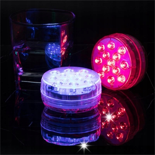 OŚWIETLENIE RGB 10 LED BASEN STAW FONTANNA OCZKO WODNE WODOODPORNE 2 SZTUKI
