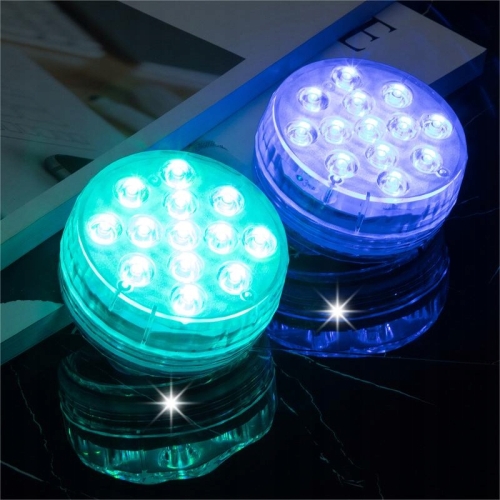 OŚWIETLENIE RGB 10 LED BASEN STAW FONTANNA OCZKO WODNE WODOODPORNE 2 SZTUKI