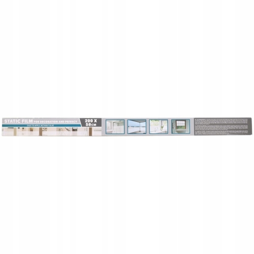 Folia okienna okleina do szyb okien mleczna szron gotowa 200 x 58 cm matowa