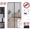 MAGNETYCZNA MOSKITIERA DRZWIOWA SIATKA 100 x 210 cm NA KOMARY OWADY CZARNA