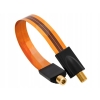 Kabel antenowy podokienny przelotka F-F HQ Ultracienka Biała Brązowa 0,25mB