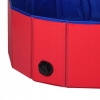 DUŻY SOLIDNY BASEN DLA PSA KOTA ZWIERZĄT DZIECI SKŁADANY 80x30 cm BLUE RED