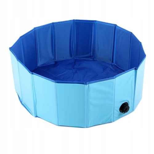 DUŻY SOLIDNY BASEN DLA PSA KOTA ZWIERZĄT DZIECI SKŁADANY 80x30 cm BLUE RED
