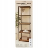 Regał Ścienny metalowy Wall Cabinet 46 x 150 x 30 cm 5 poziomów wysoki brąz
