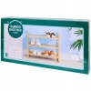 Naturalna Bambusowa półka na buty 3 poziomy max 15 kg Otwarta 66x54x30 cm