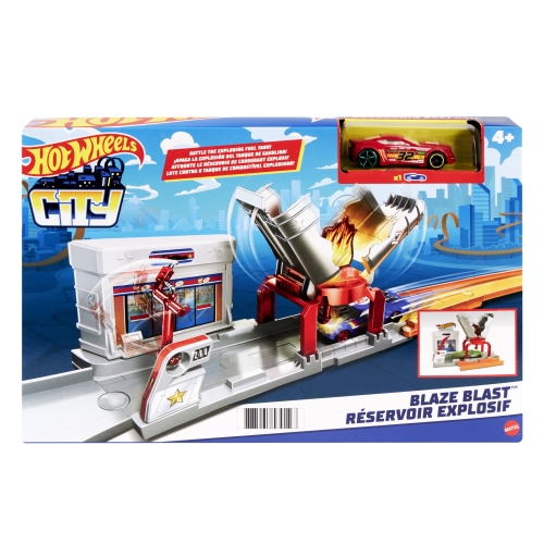 Tor Samochodowy Hot Wheels Pożar na Stacji Blaze Blast RedCar nr 32 FJN36