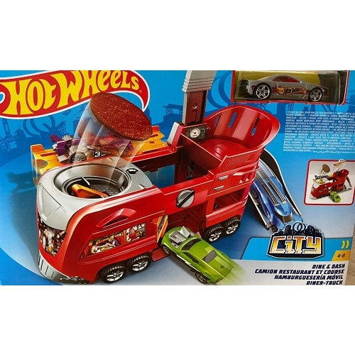 Tor samochodowy Hot Wheels odjazdowa restauracja 1 x autko dla dzieci FJN39