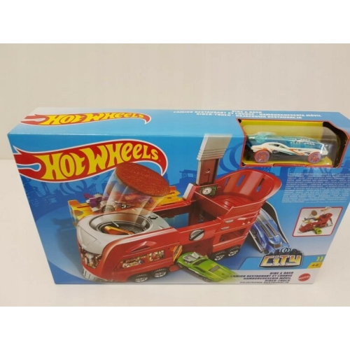 Tor samochodowy Hot Wheels odjazdowa restauracja 1 x autko dla dzieci FJN39
